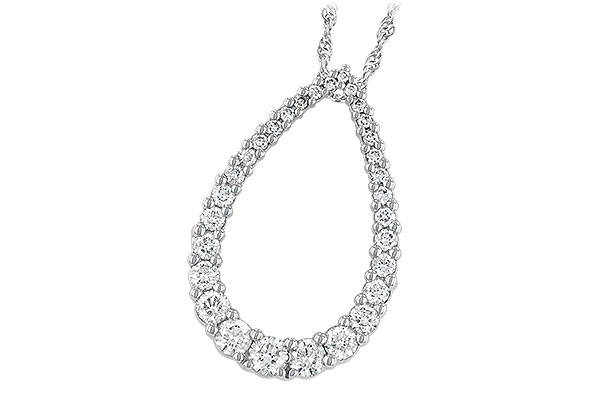 14K White Gold Diamond Necklace