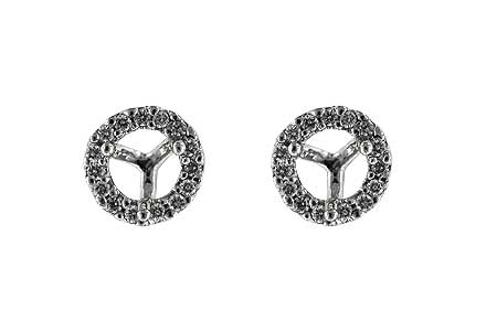 14K White Gold Diamond Earrings