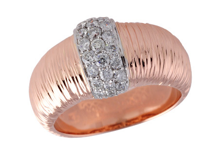 14K Rose Gold Diamond Anniversary Band