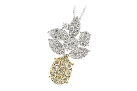 14K Two-Tone Diamond Necklace