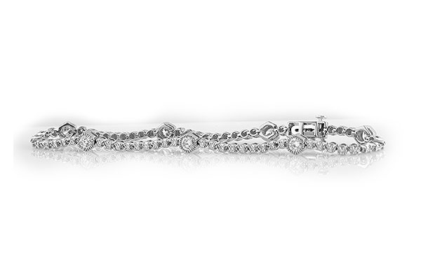 14K White Gold Diamond Bracelet