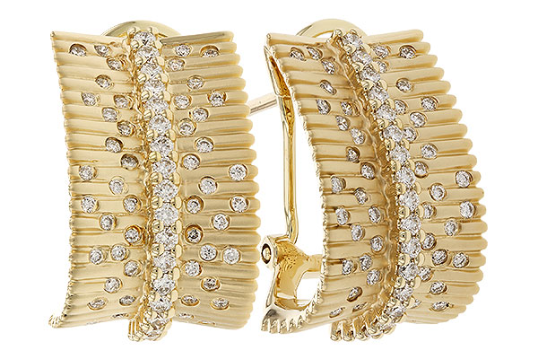 14K Yellow Gold Diamond Earrings