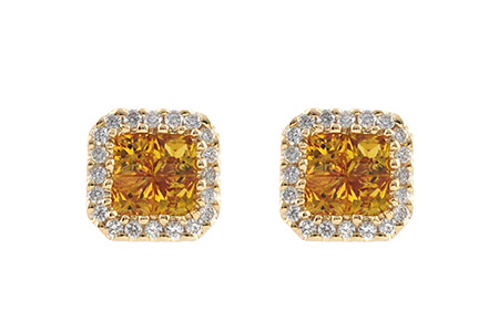 14K Yellow Gold Sapphire Earrings