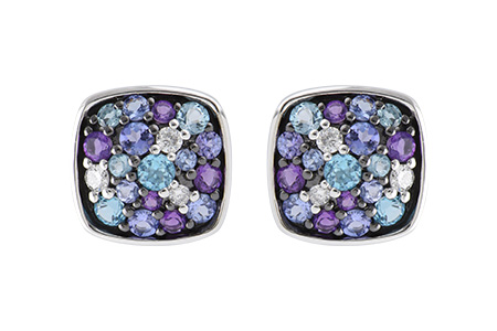 14K White Gold Tanzanite Earrings