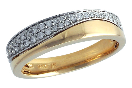 14K Two-Tone Diamond Anniversary Band