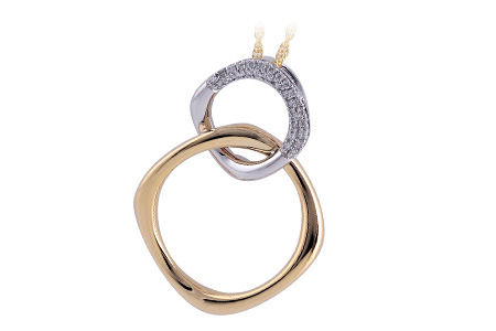 14K Two-Tone Diamond Necklace