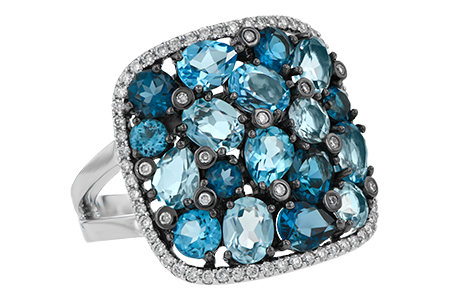 14K White Gold Topaz Ring
