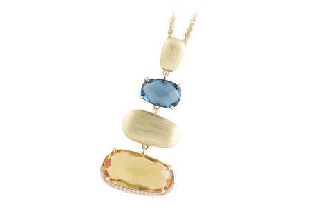 14K Yellow Gold Citrine Necklace