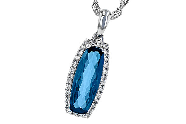 14K White Gold Topaz Necklace