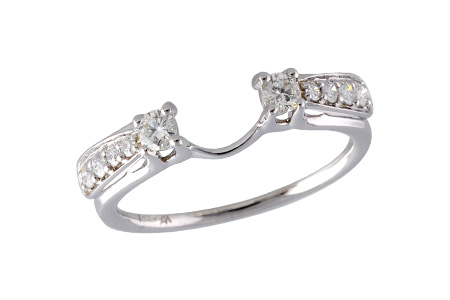 14K White Gold Diamond Ring Enhancer