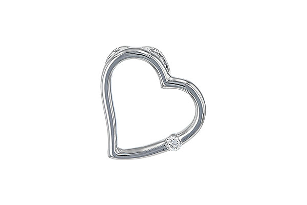 14K White Gold Diamond Pendant