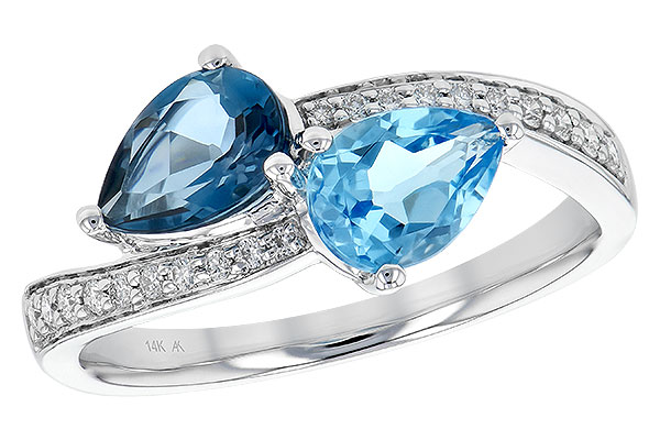 14K White Gold Topaz Ring