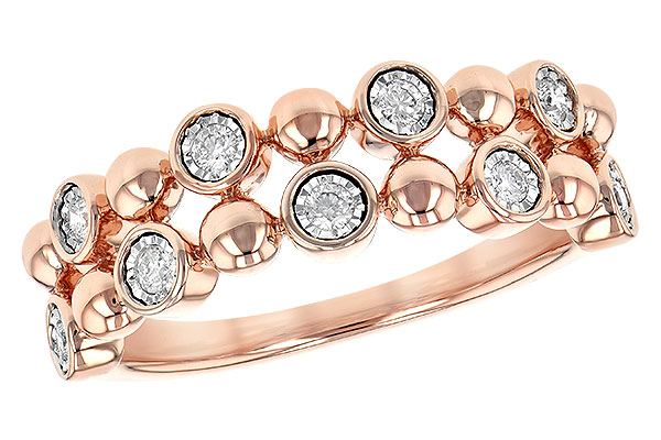 14K Rose Gold Diamond Anniversary Band