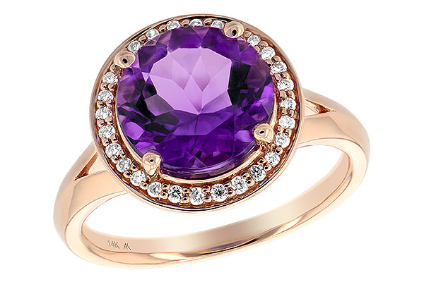 14K Rose Gold Amethyst Ring