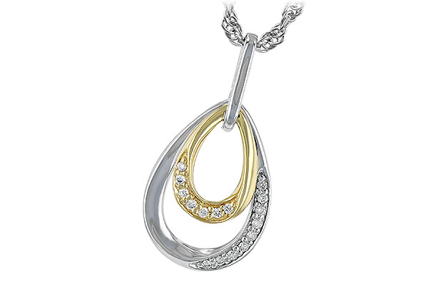 14K Two-Tone Diamond Necklace
