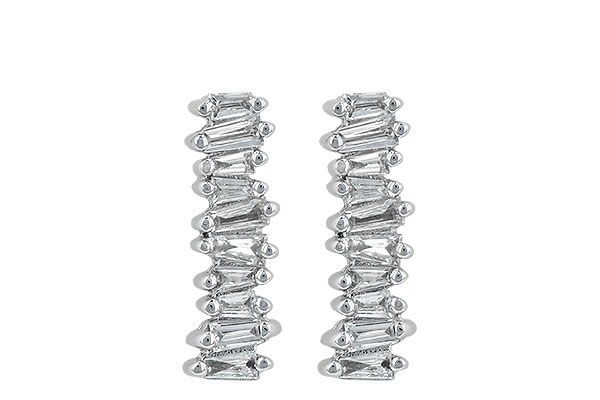 14K White Gold Diamond Earrings