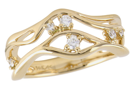 14K Yellow Gold Diamond Anniversary Band