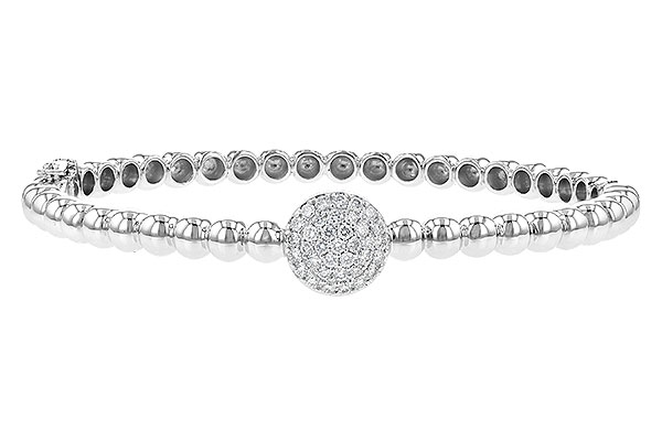 14K White Gold Diamond Bracelet