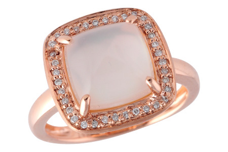 14K Rose Gold Quartz Ring