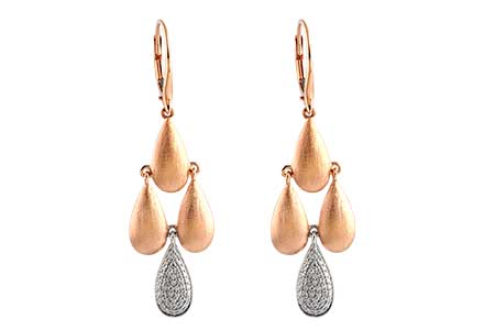 14K Two-Tone Diamond Earrings