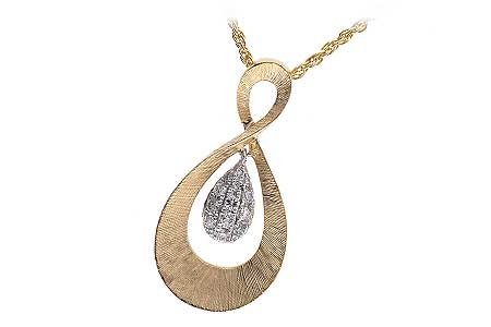 14K Two-Tone Diamond Necklace