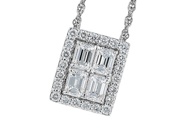 14K White Gold Diamond Necklace