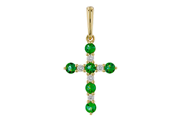 14K Yellow Gold Emerald Pendant