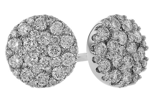 14K White Gold Diamond Earrings