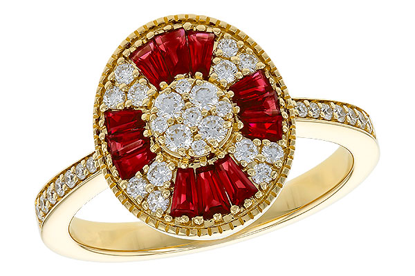 14K Yellow Gold Ruby Ring