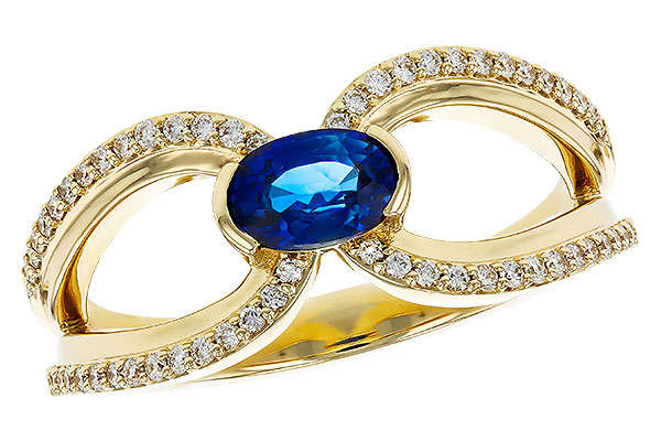 14K Yellow Gold Sapphire Ring