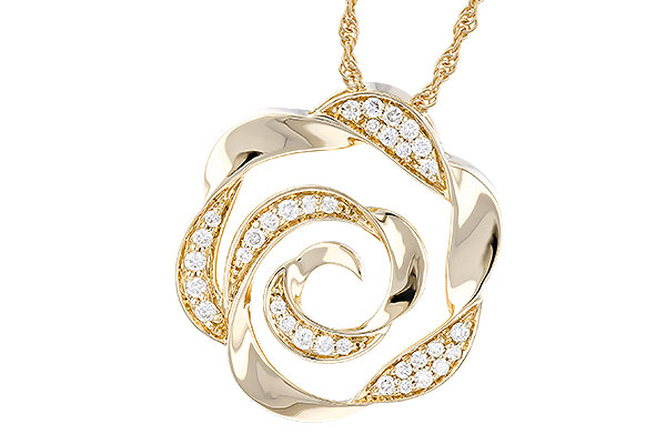 14K Yellow Gold Diamond Necklace