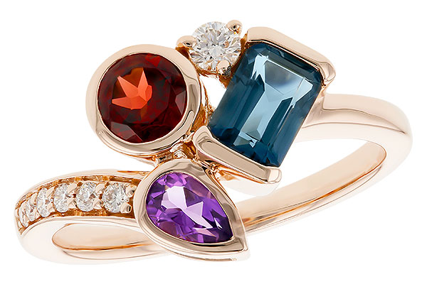 14K Rose Gold Amethyst Ring