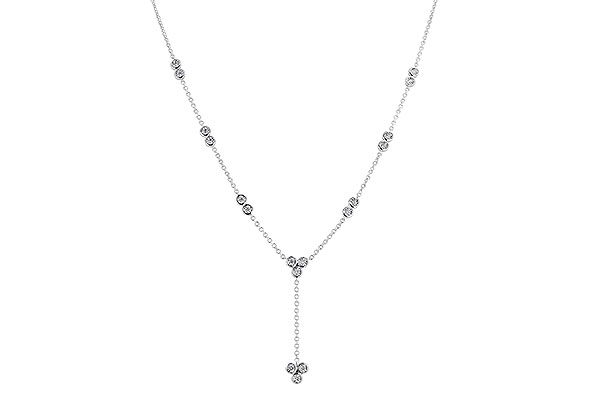 14K White Gold Diamond Necklace