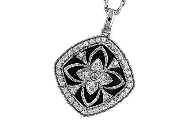 14K White Gold Diamond Necklace