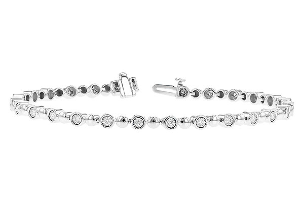 14K White Gold Diamond Bracelet