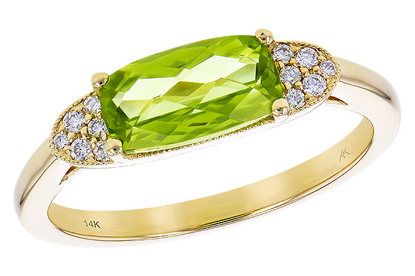 14K Yellow Gold Peridot Ring