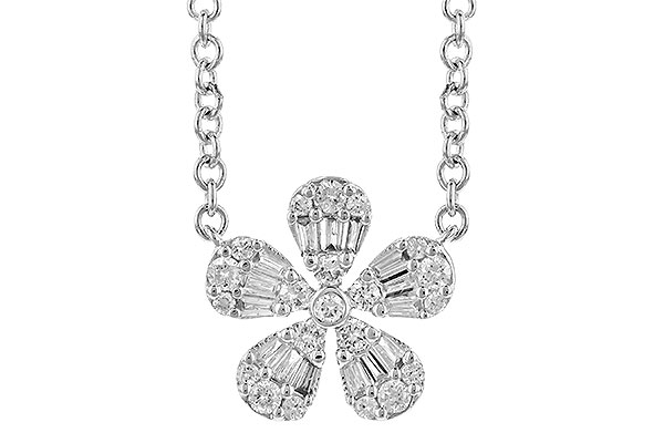 14K White Gold Diamond Necklace