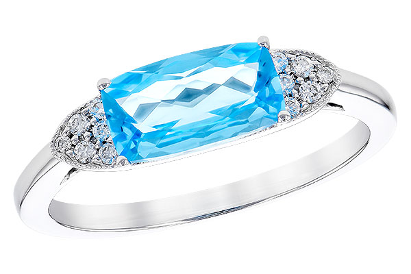 14K White Gold Topaz Ring
