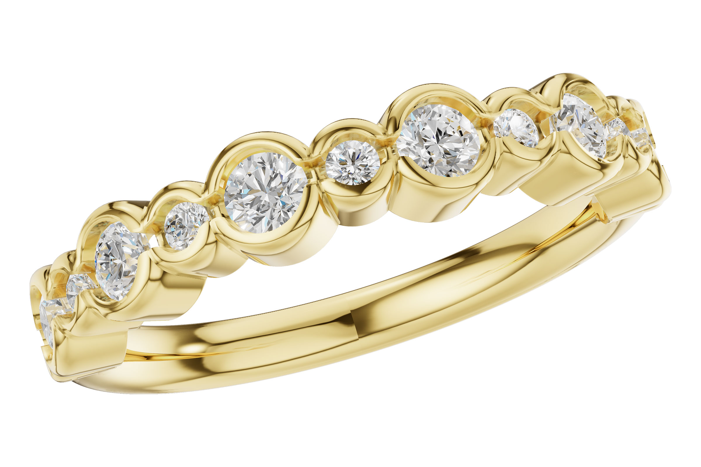 14K Yellow Gold Diamond Anniversary Band