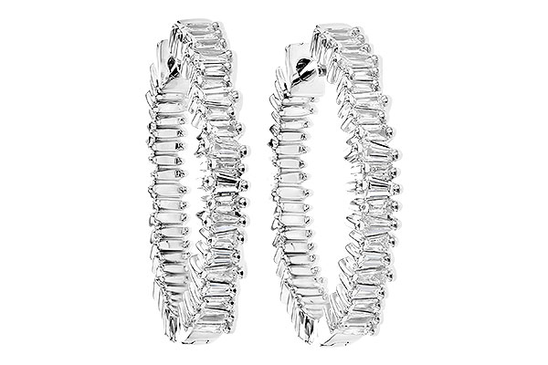 14K White Gold Diamond Earrings