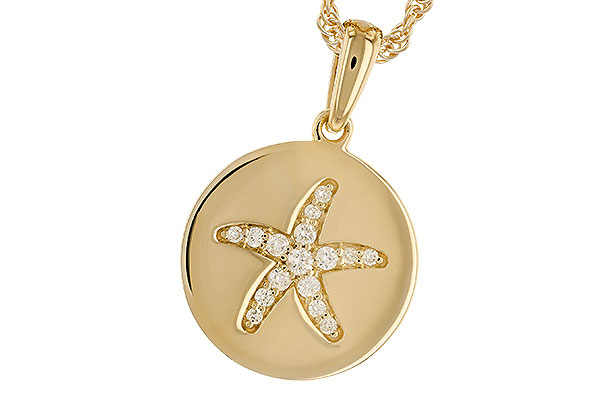 14K Yellow Gold Diamond Necklace