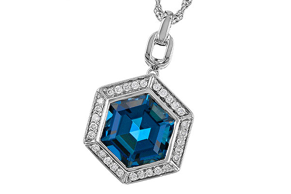 14K White Gold Topaz Necklace