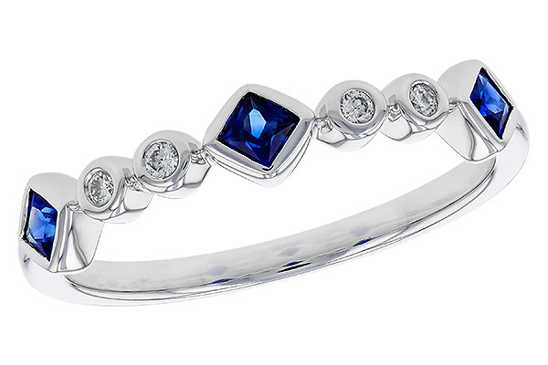 14K White Gold Sapphire Anniversary Band