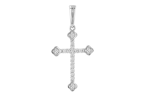 14K White Gold Diamond Pendant