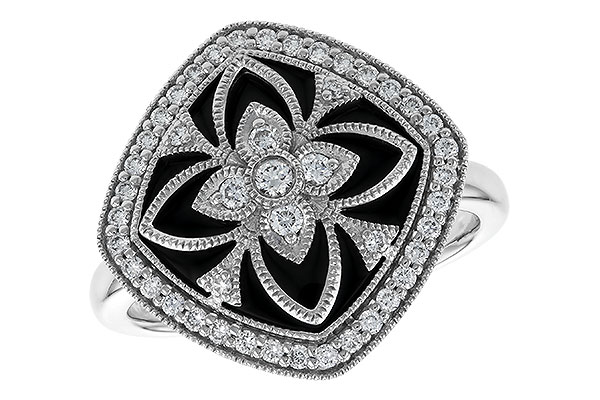 14K White Gold Diamond Ring