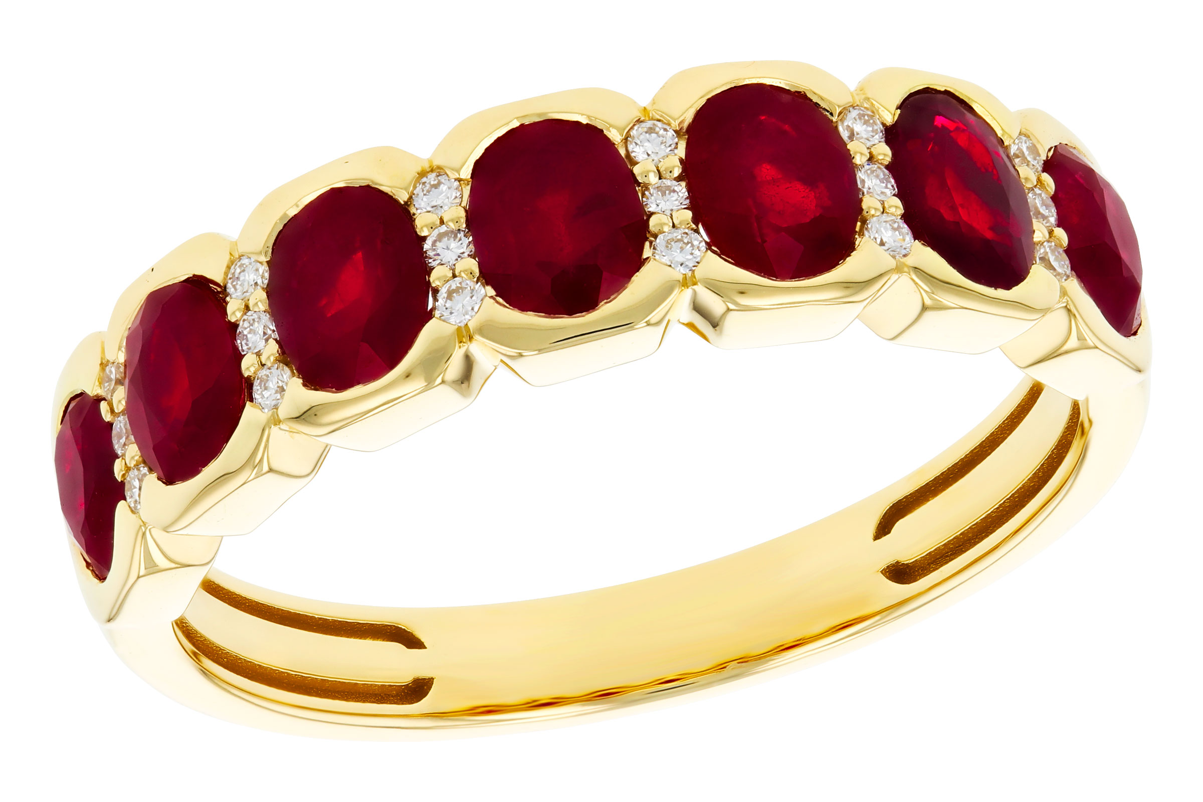 14K Yellow Gold Ruby Anniversary Band
