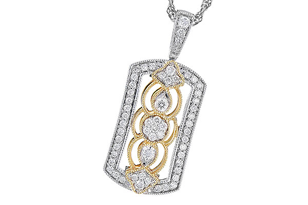 14K Two-Tone Diamond Necklace