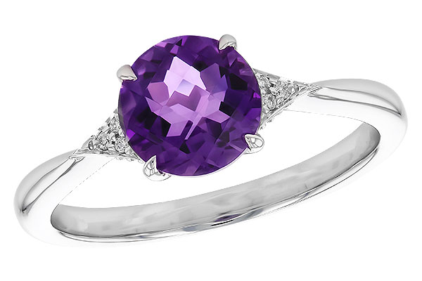 14K White Gold Amethyst Ring