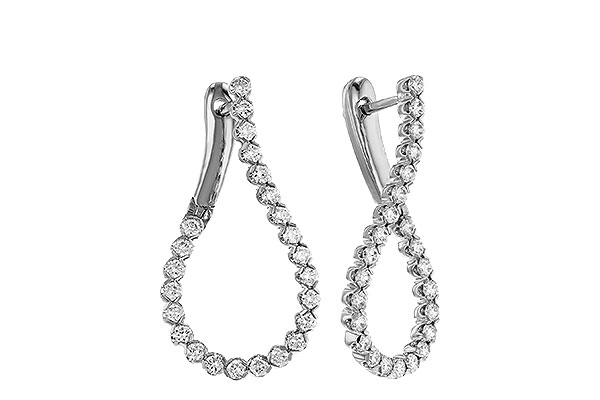 14K White Gold Diamond Earrings