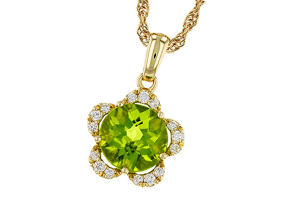 14K Yellow Gold Peridot Necklace
